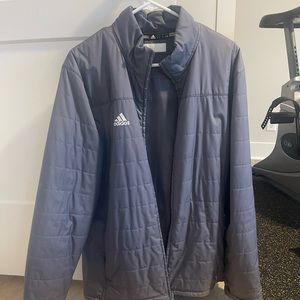 Men’s Gray Adidas Jacket - Large